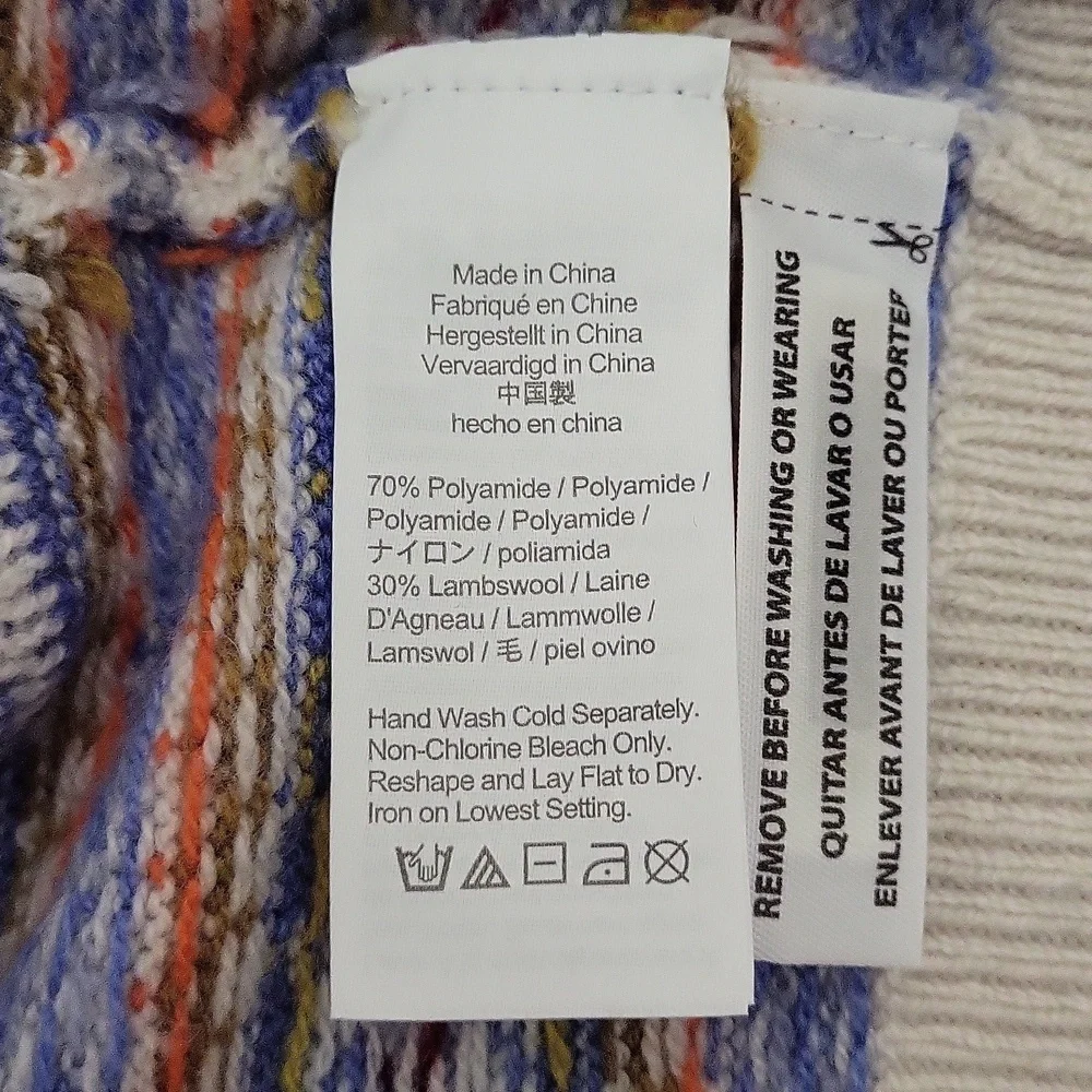 J Crew Womens L Knit Sweater‎ Lambs Wool Blend Fair Isle Collared Preppy